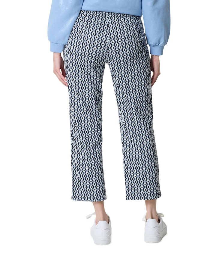 Scarlet Wide Leg 6/8 dames broek blauw