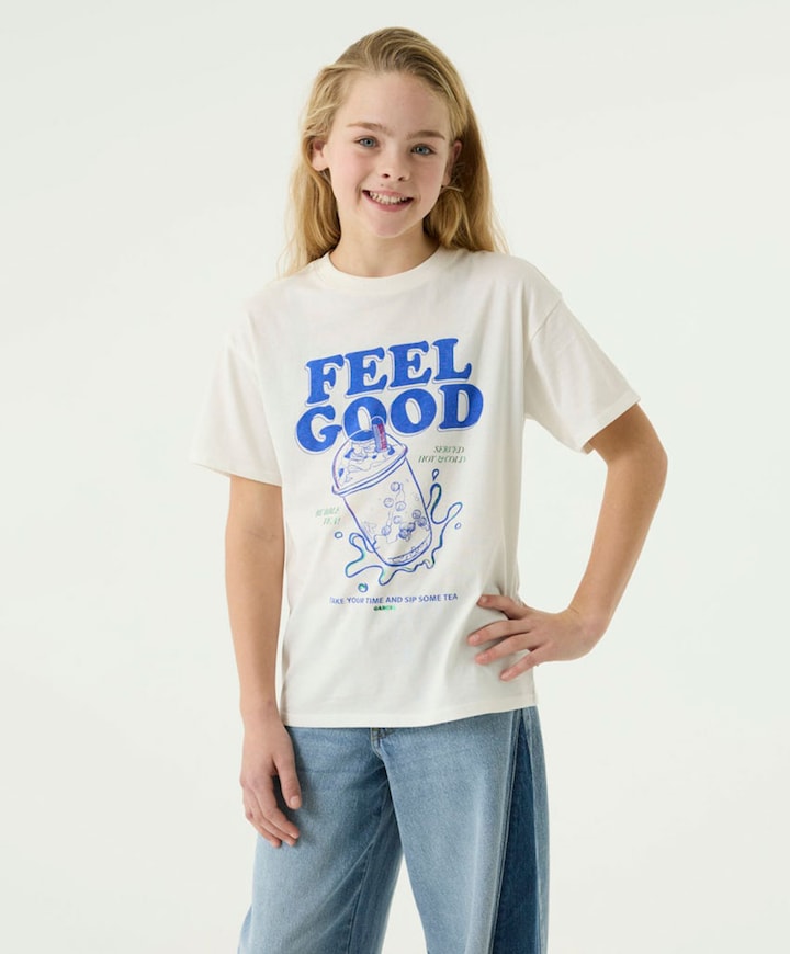 Meisjes T-shirt ecru