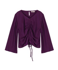Meisjes blouse lange mouw paars