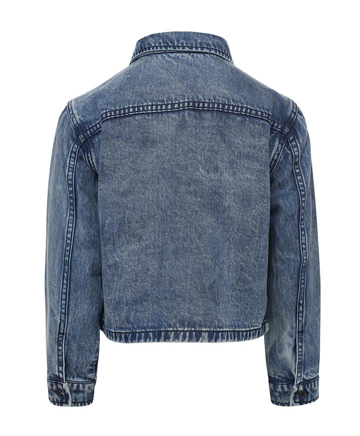 Meisjes blouse lange mouw blauw