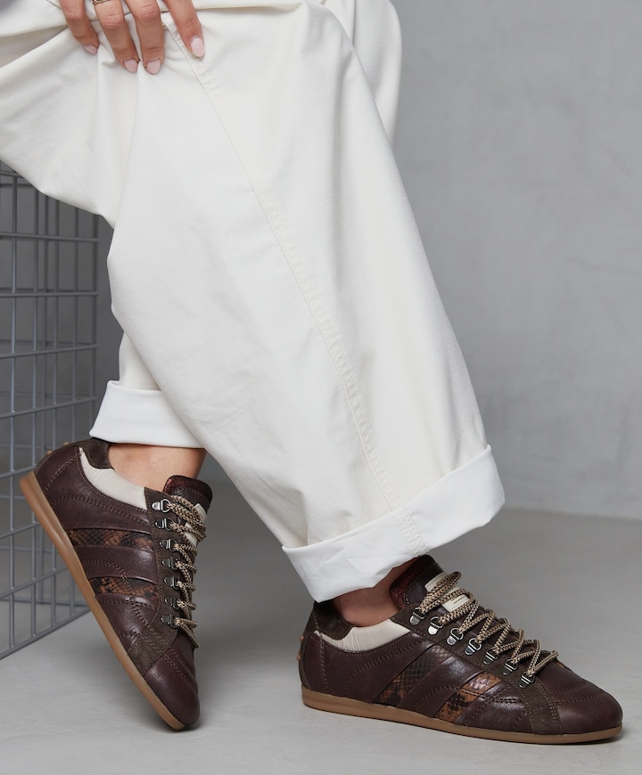 June Jackie dames sneakers bruin