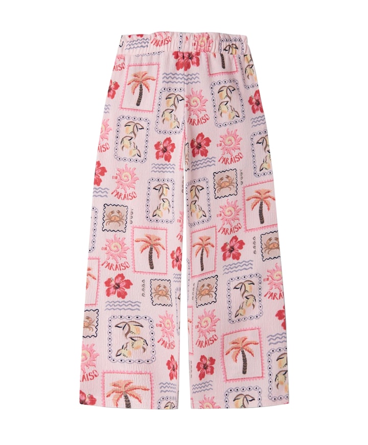 NKFJAMSAS WIDE meisjes broek roze