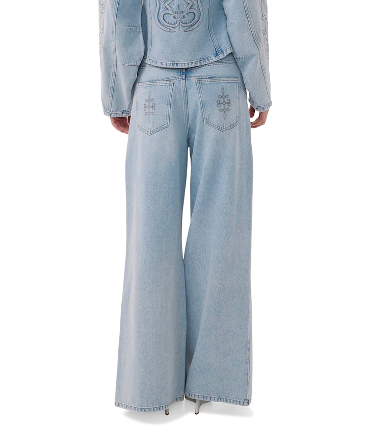 BXGstacie HW wide dames jeans blauw