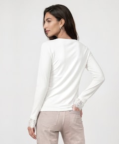 Dames longsleeve ecru