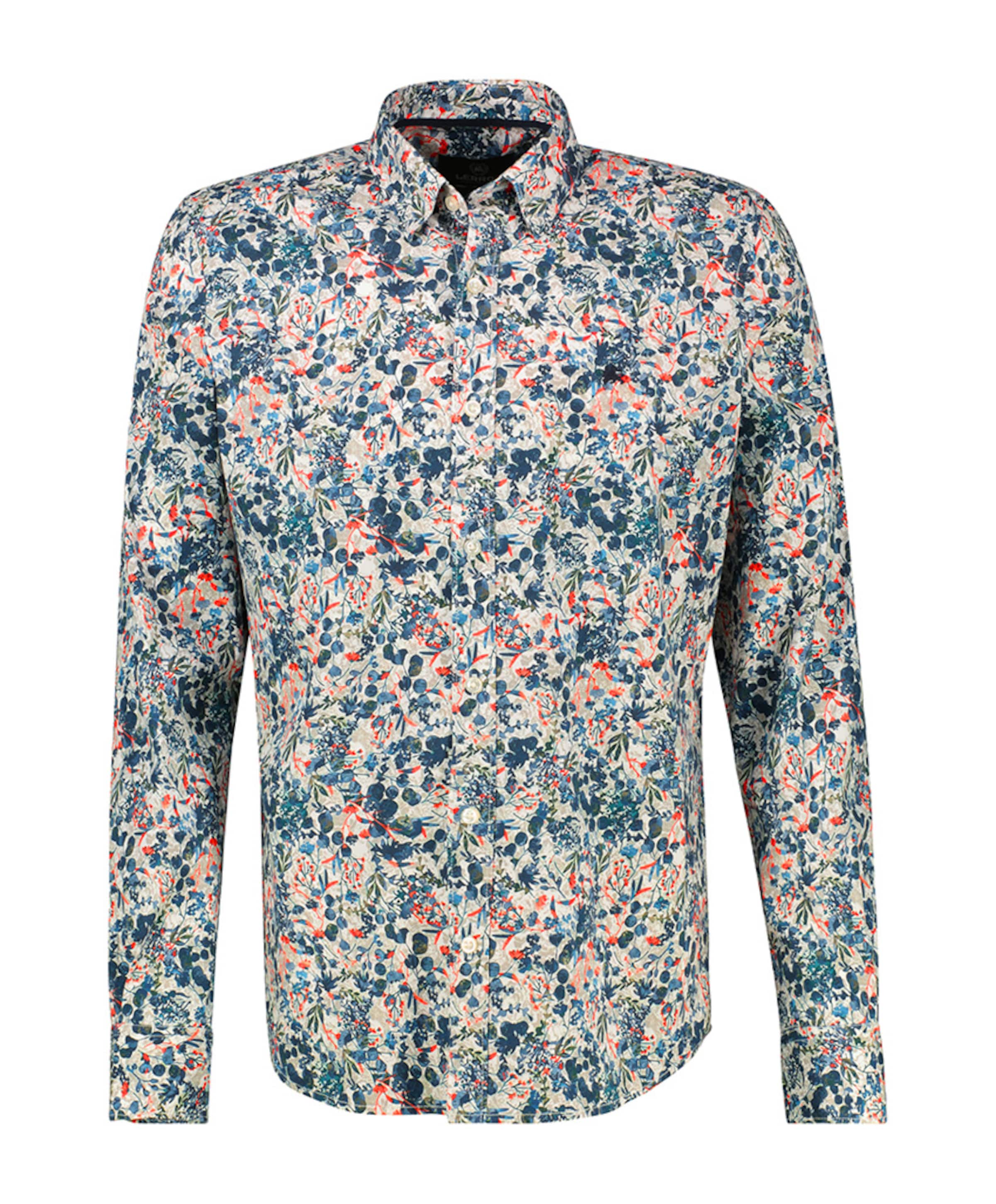 Heren overhemd lange mouw multicolor