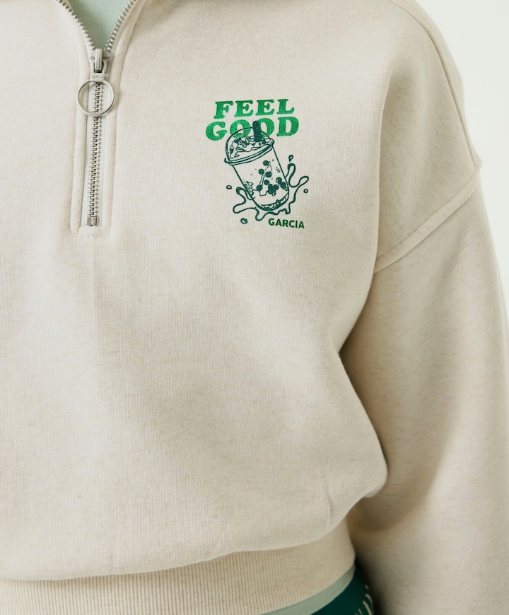 Meisjes sweater ecru