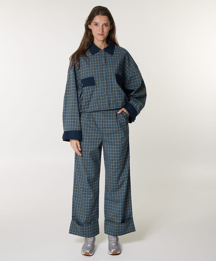 2-Pierce dames broek groen