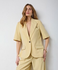 Dames blazer geel
