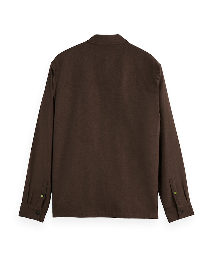Overhemd lange mouw bruin