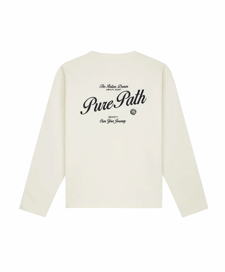 Heren longsleeve ecru