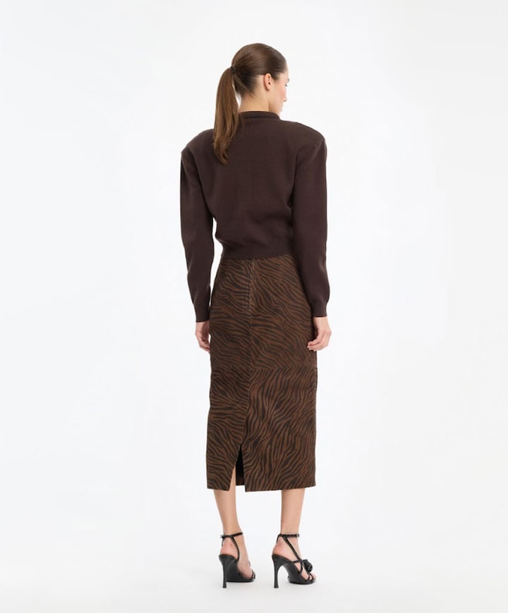 Dames vest bruin
