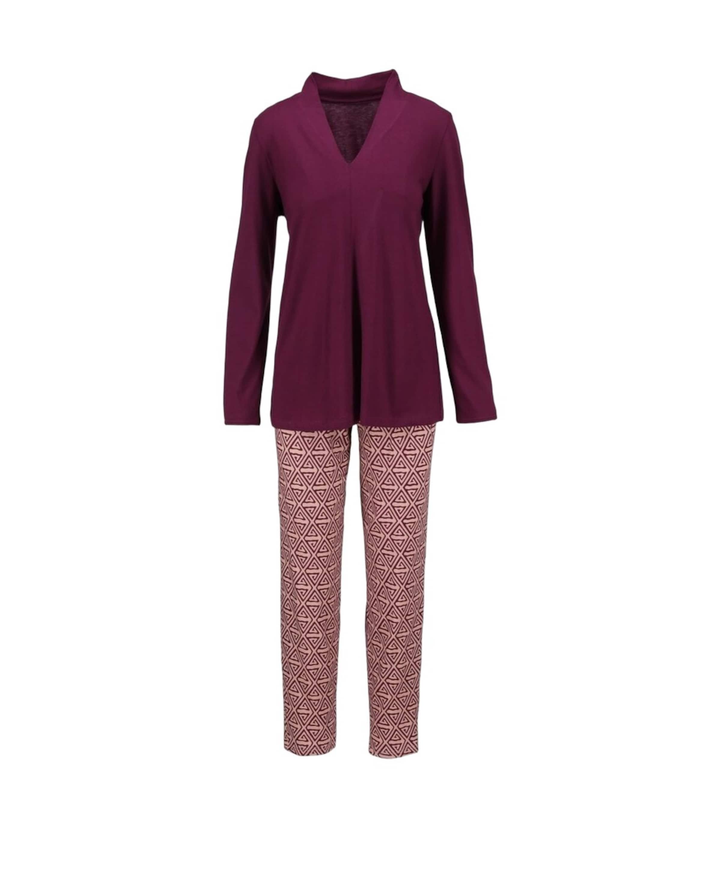 Dames pyjamaset bordeaux