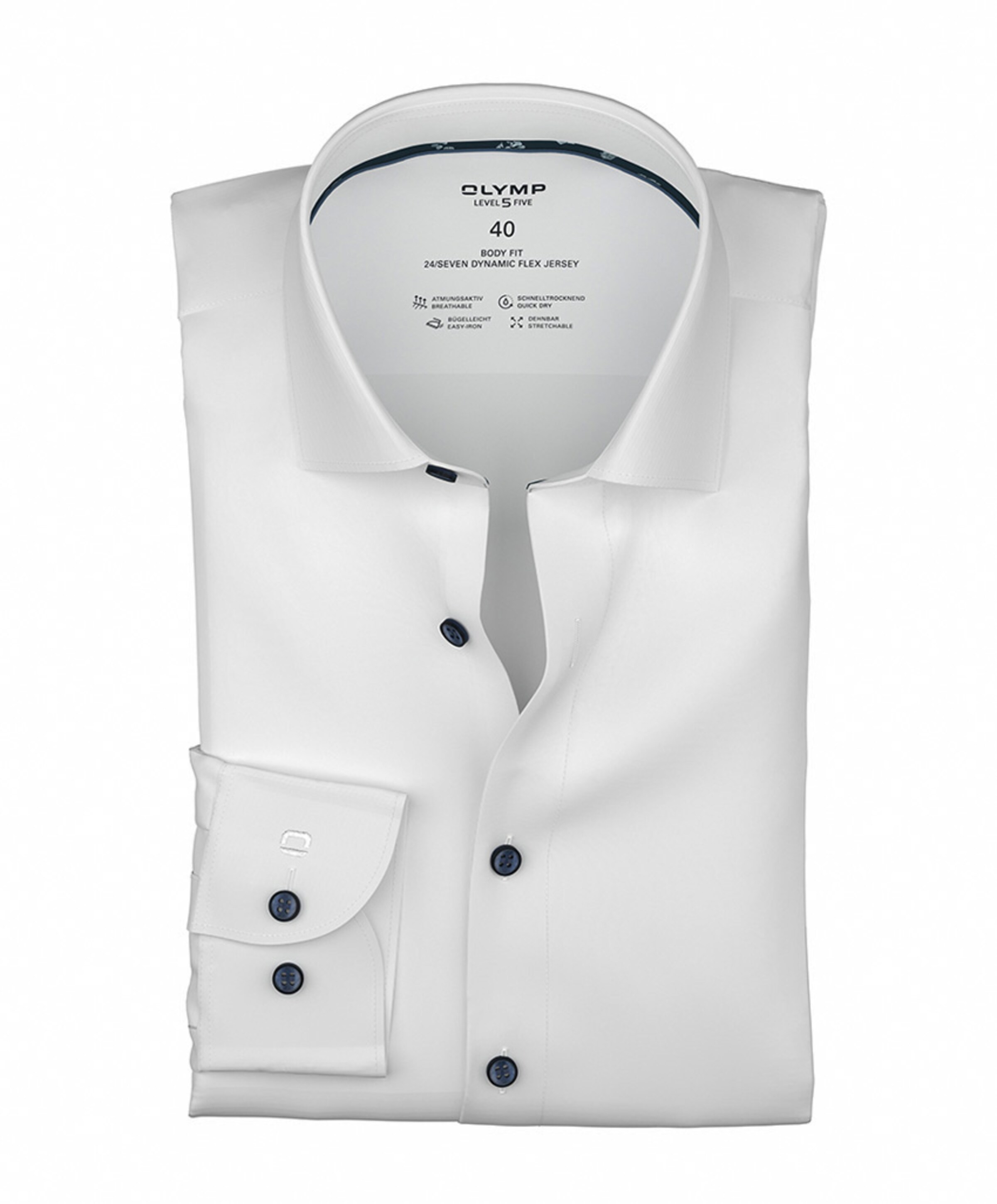 Heren overhemd lange mouw wit