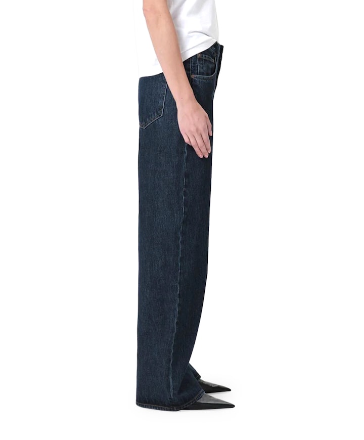 Low curve jeans blauw
