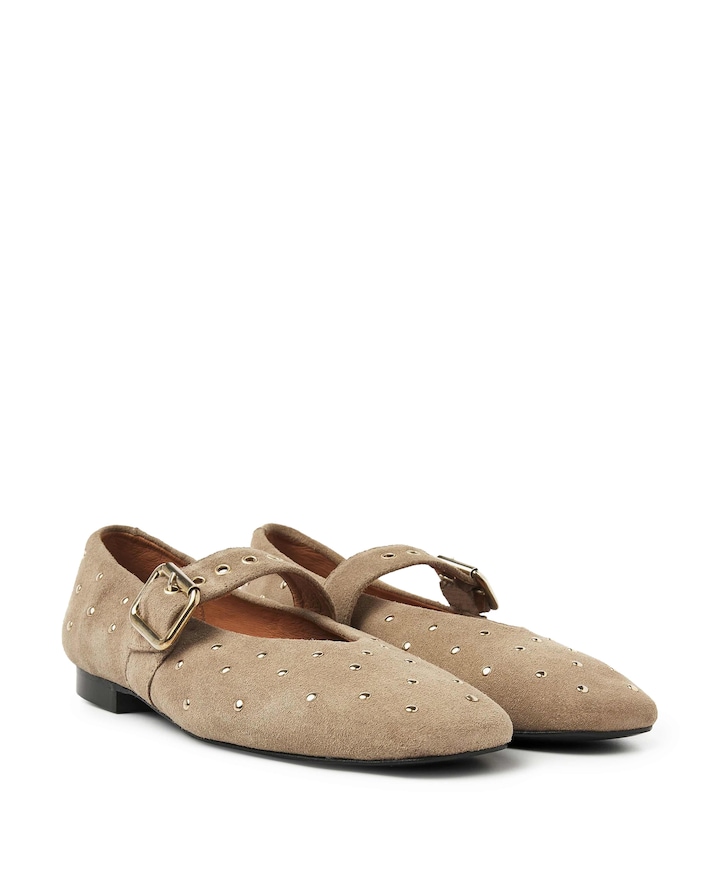 Lou Nina dames ballerina's beige