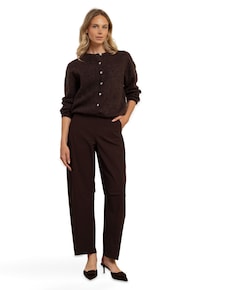 Marlise barrel trousers dames broek bruin