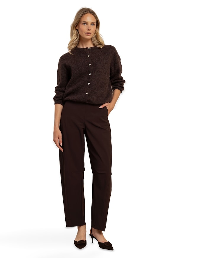 Marlise barrel trousers dames broek bruin