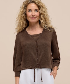 Dames vest bruin