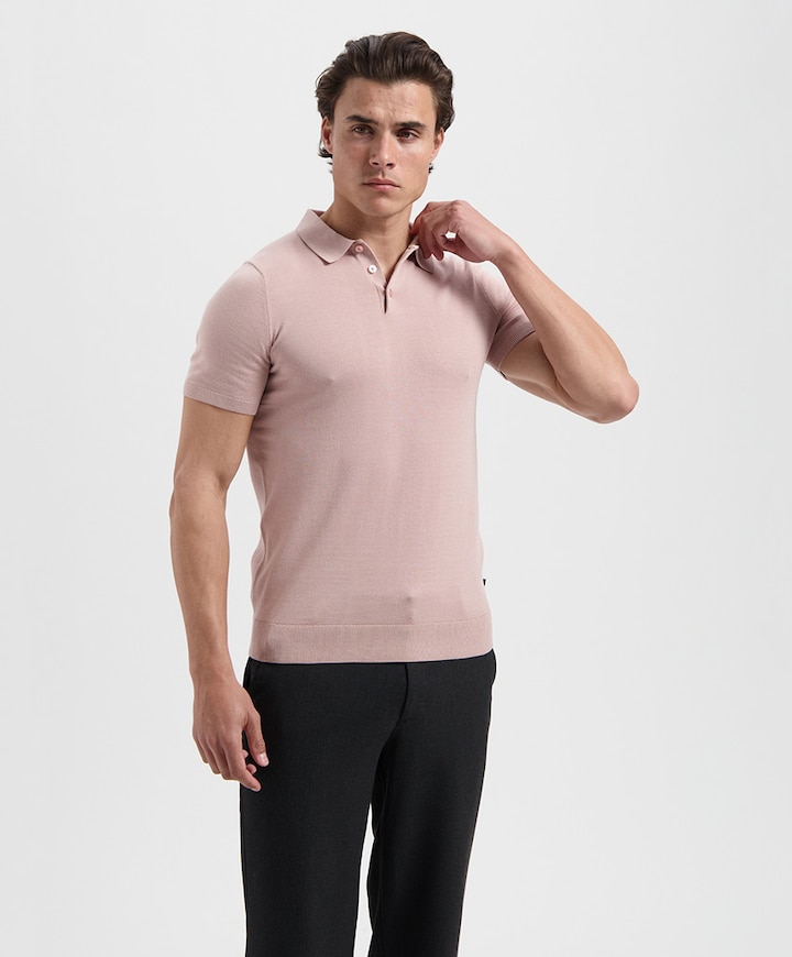 Heren polo roze