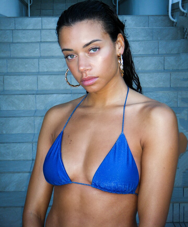 Bikinitop blauw