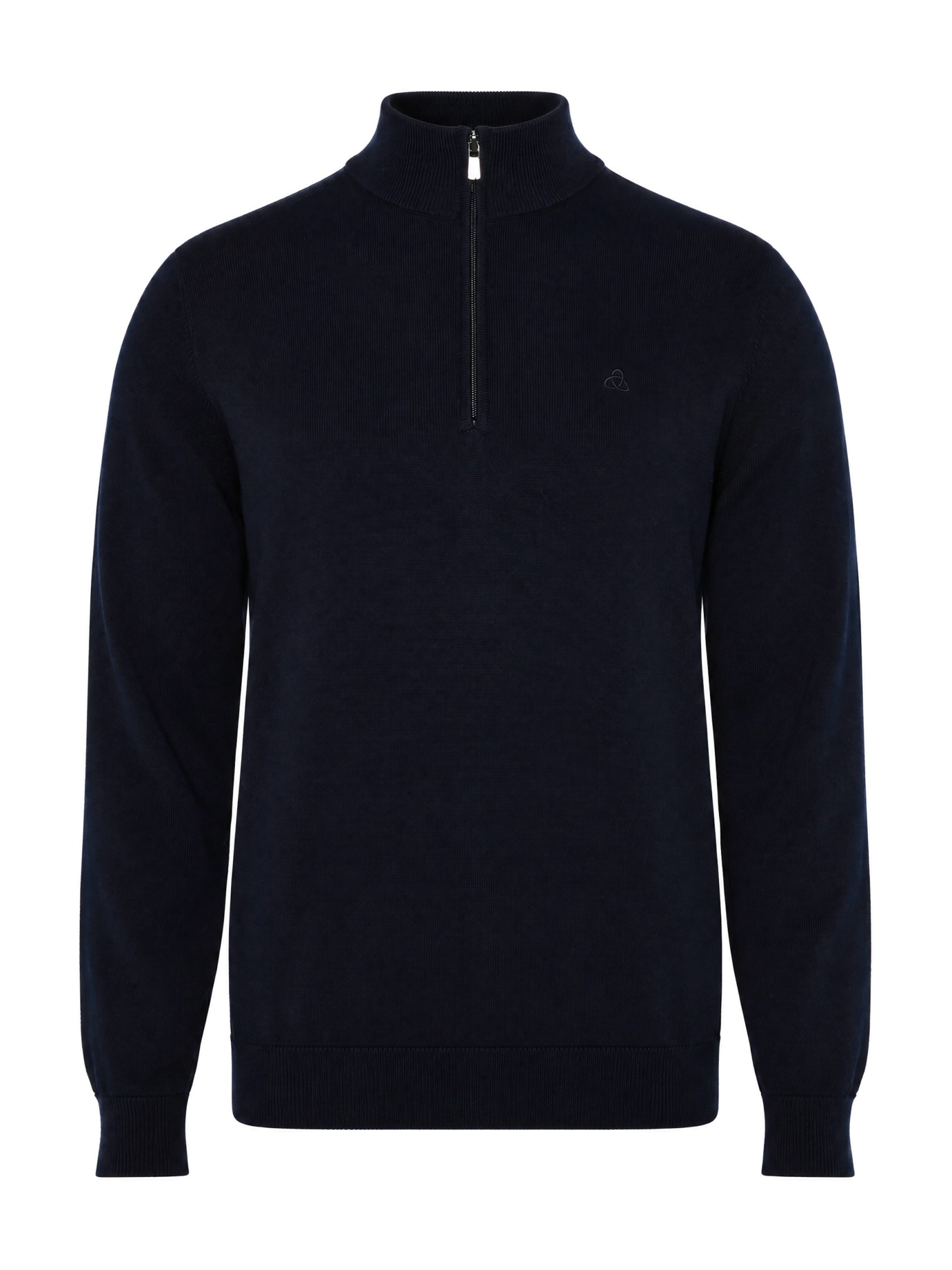 Heren trui met rits blauw