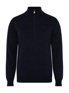Heren trui met rits blauw