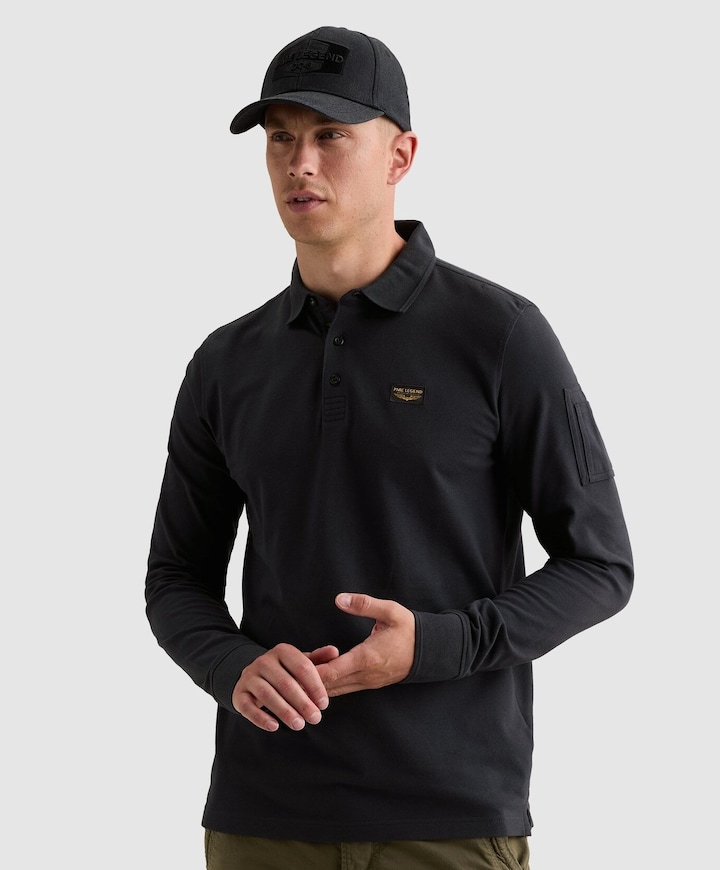 Heren polo blauw