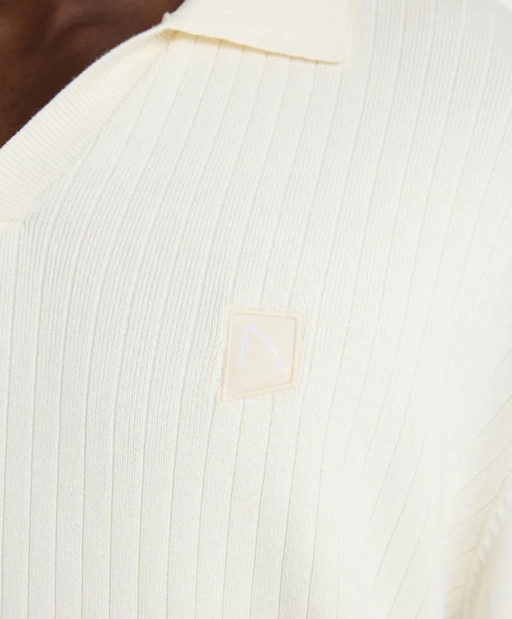 Heren polo ecru