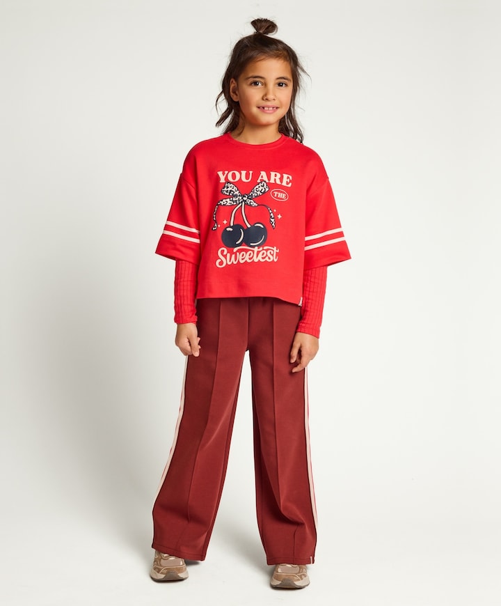 Meisjes longsleeve rood