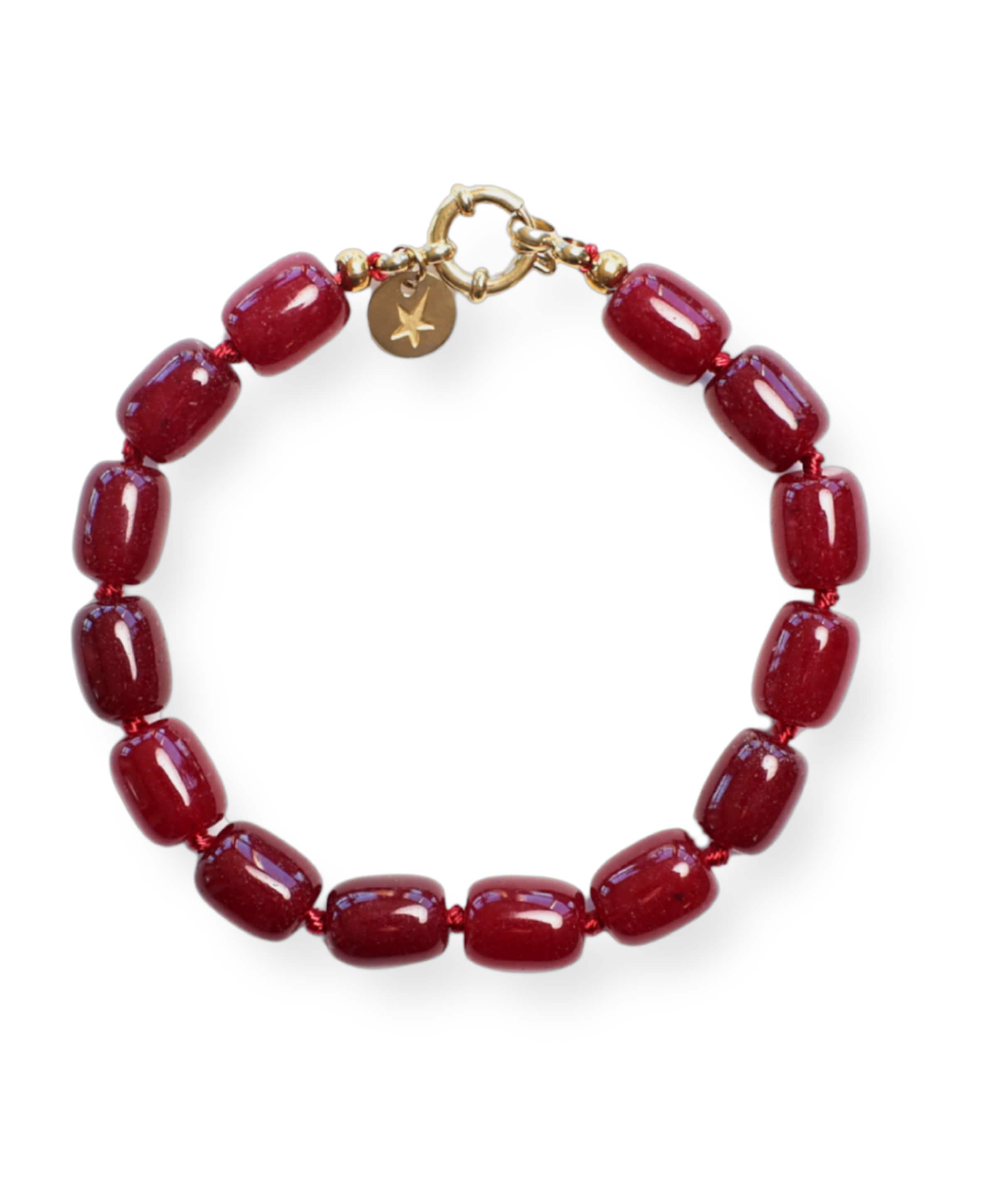 Dames armband bordeaux