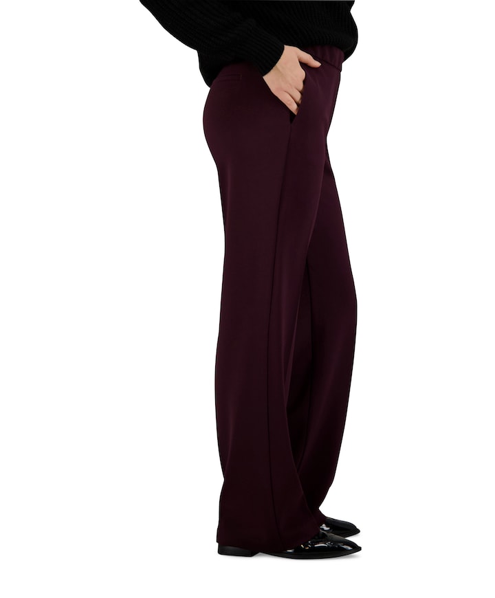 Wide leg Feminine dames broek bordeaux