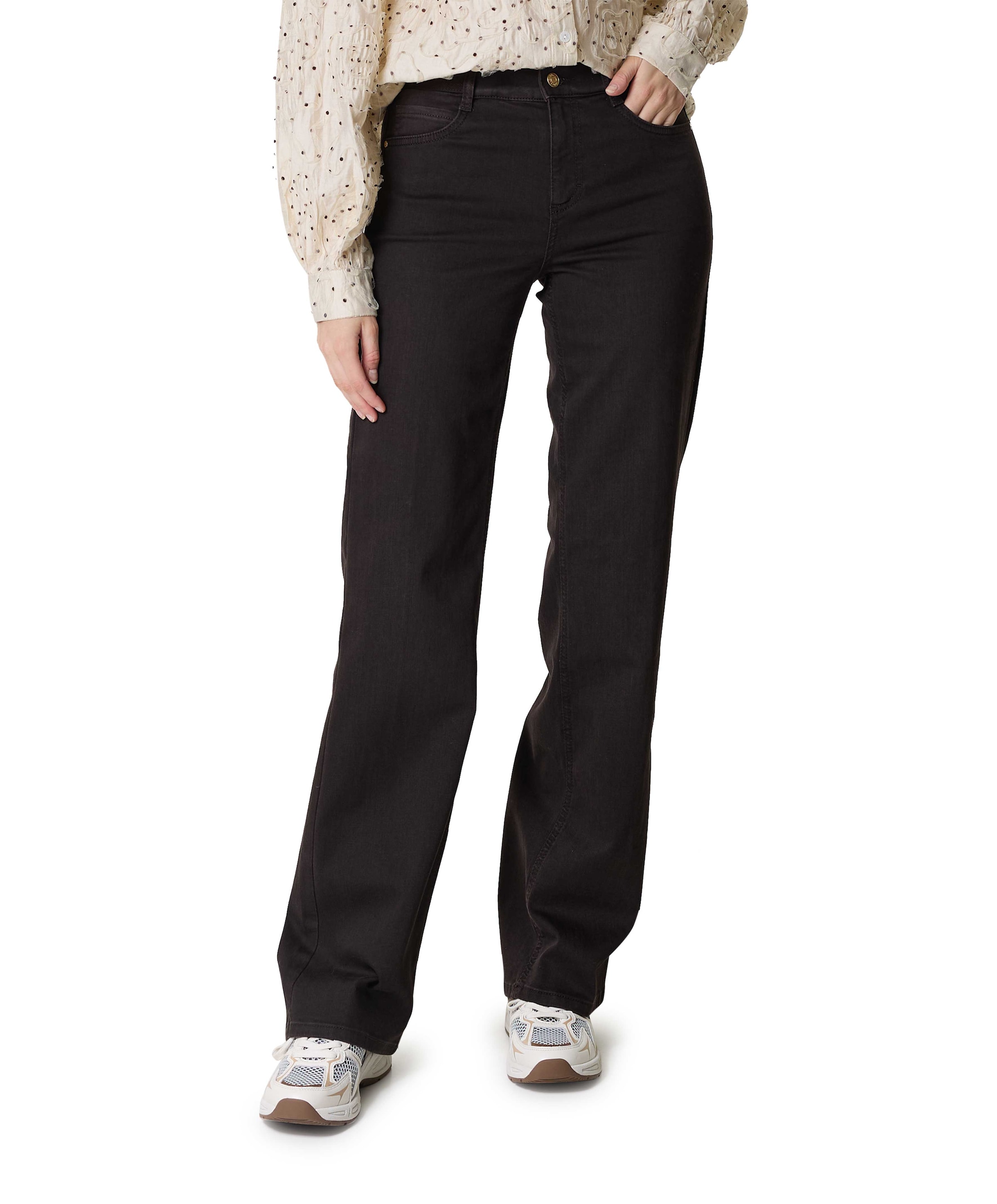 LARA SPORTY dames jeans bruin