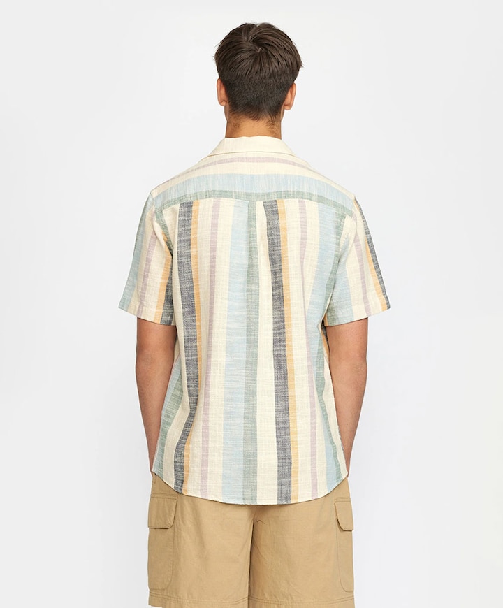 Heren overhemd korte mouw multicolor