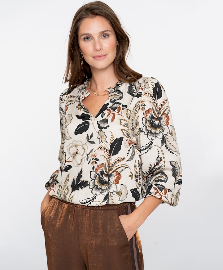 Dames blouse beige