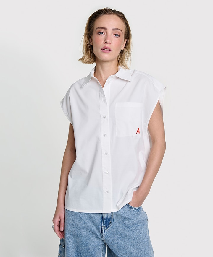 Dames top ecru