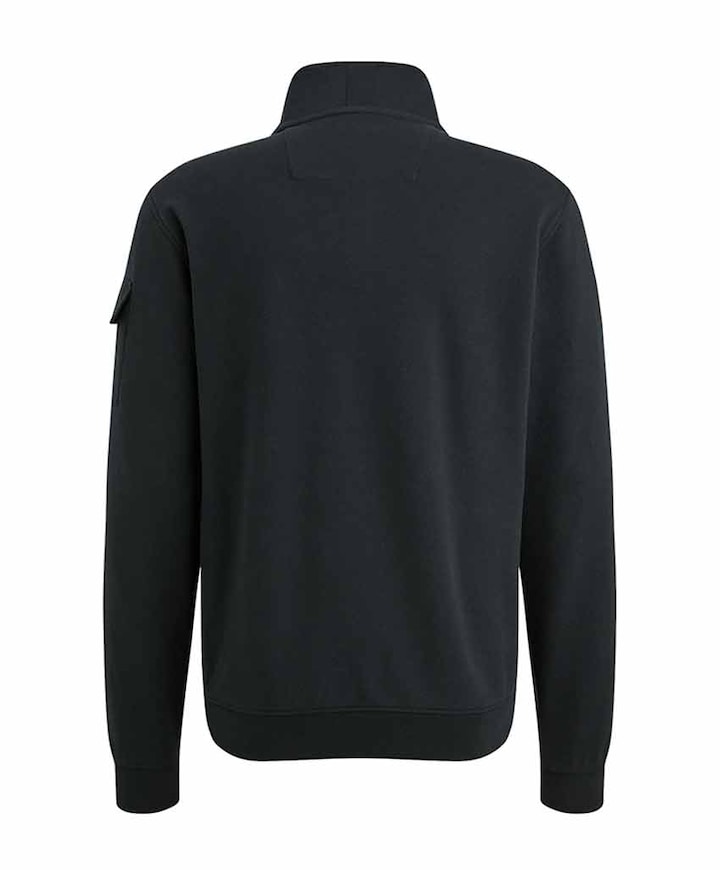 Heren trui met rits blauw