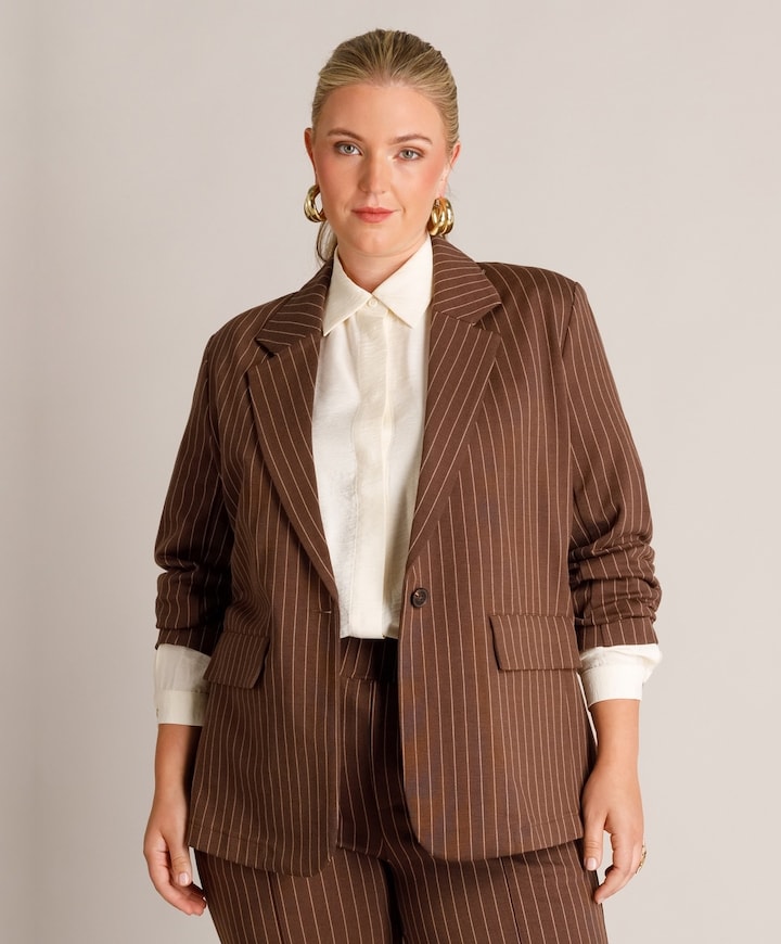Dames blazer bruin