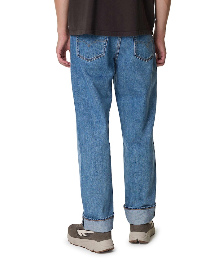 568 Loose straight heren jeans blauw