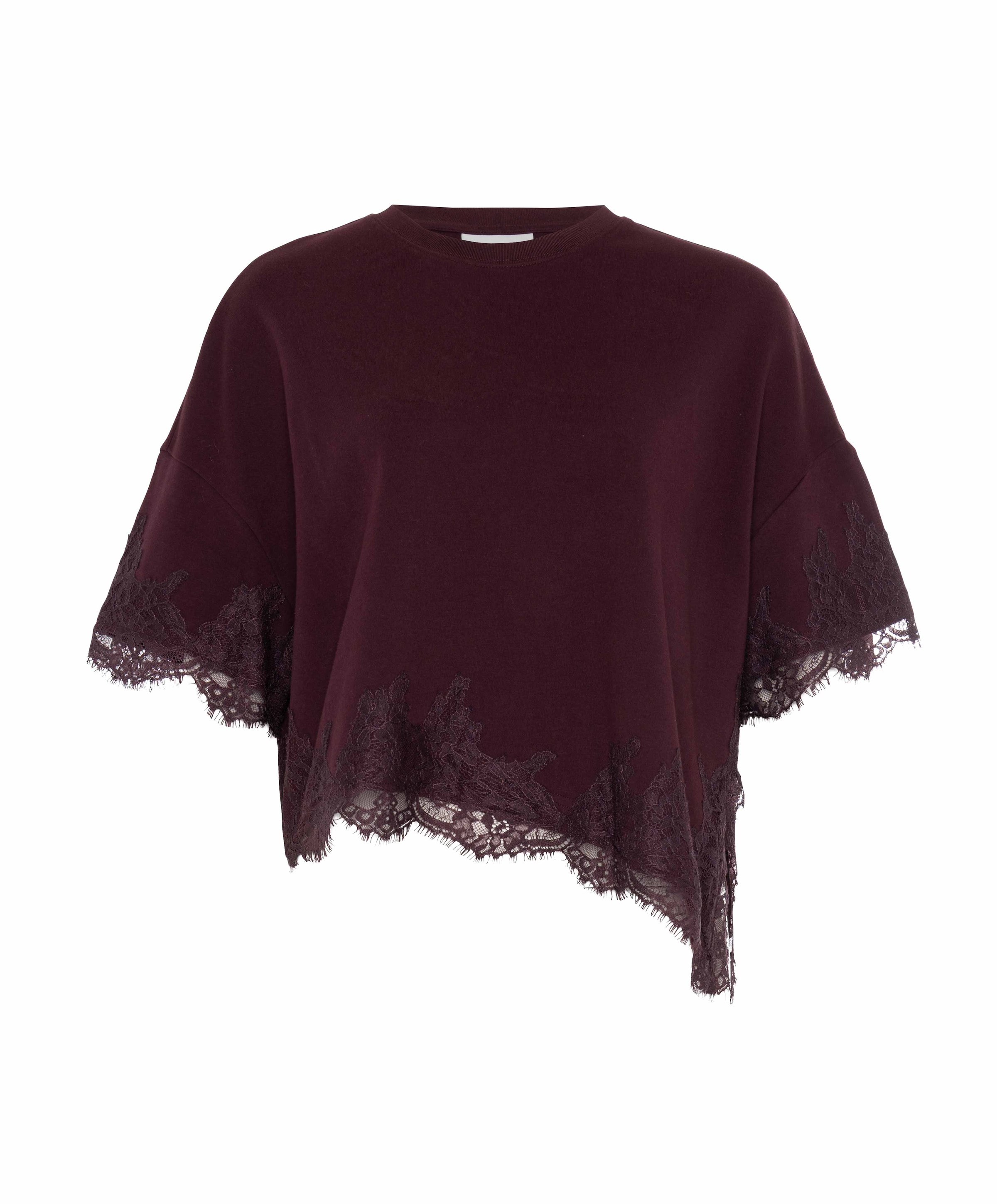 Dames top bordeaux