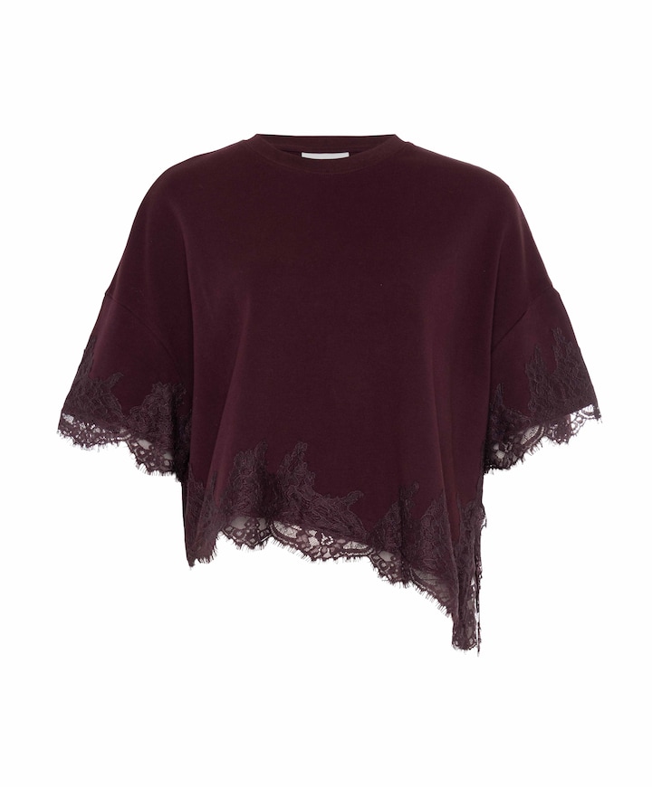 Dames top bordeaux
