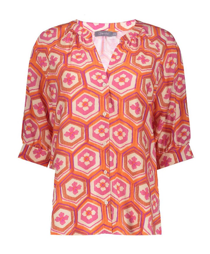 Dames blouse oranje