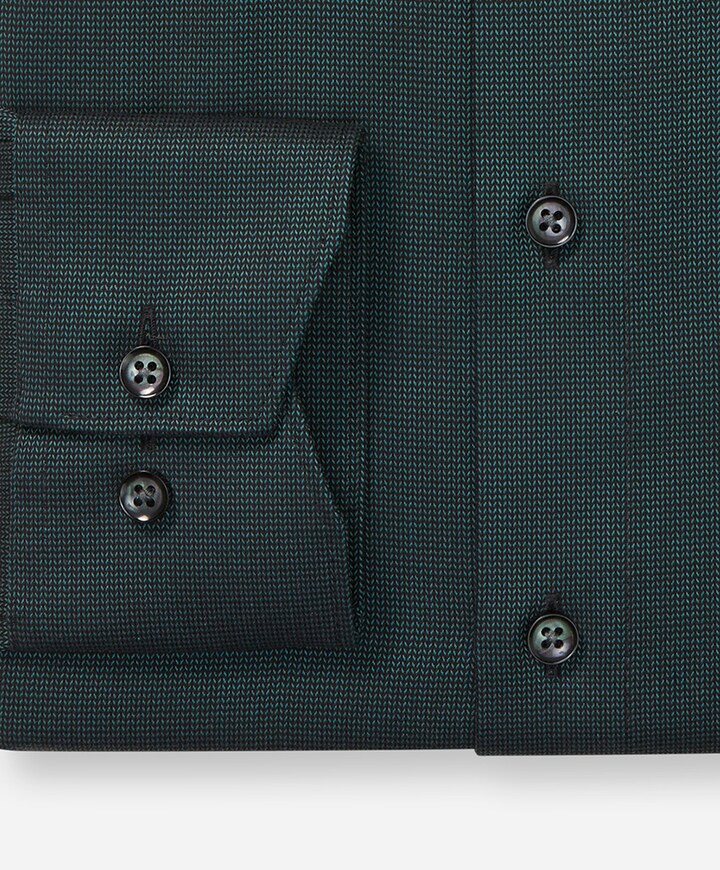 Heren overhemd lange mouw groen