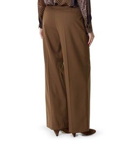 Wideleg aus Woll-Mix dames broek beige