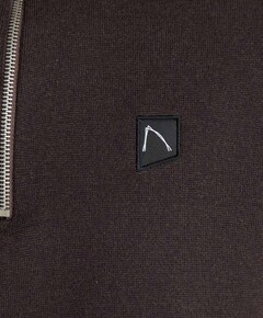 Heren trui met rits bruin