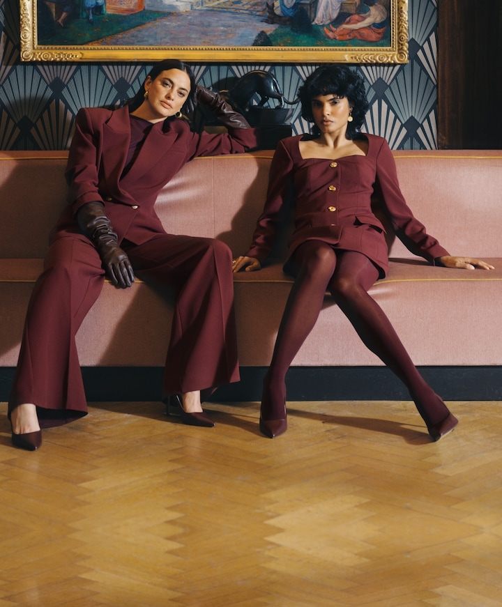 Dames jurk bordeaux