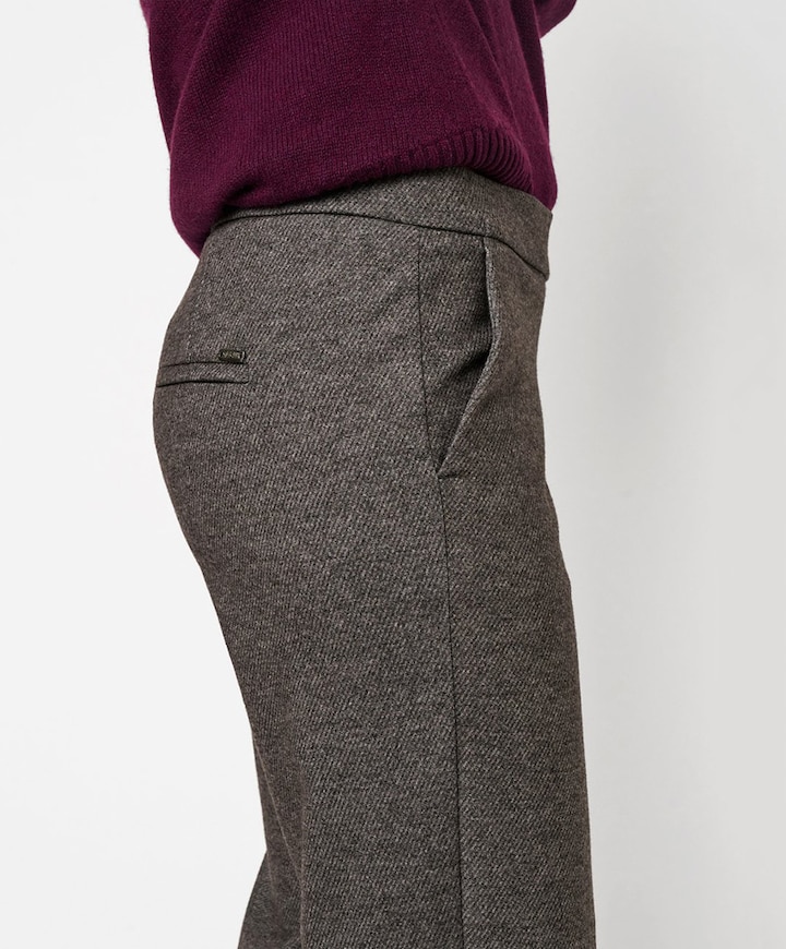 Jenny Wide Leg dames broek grijs