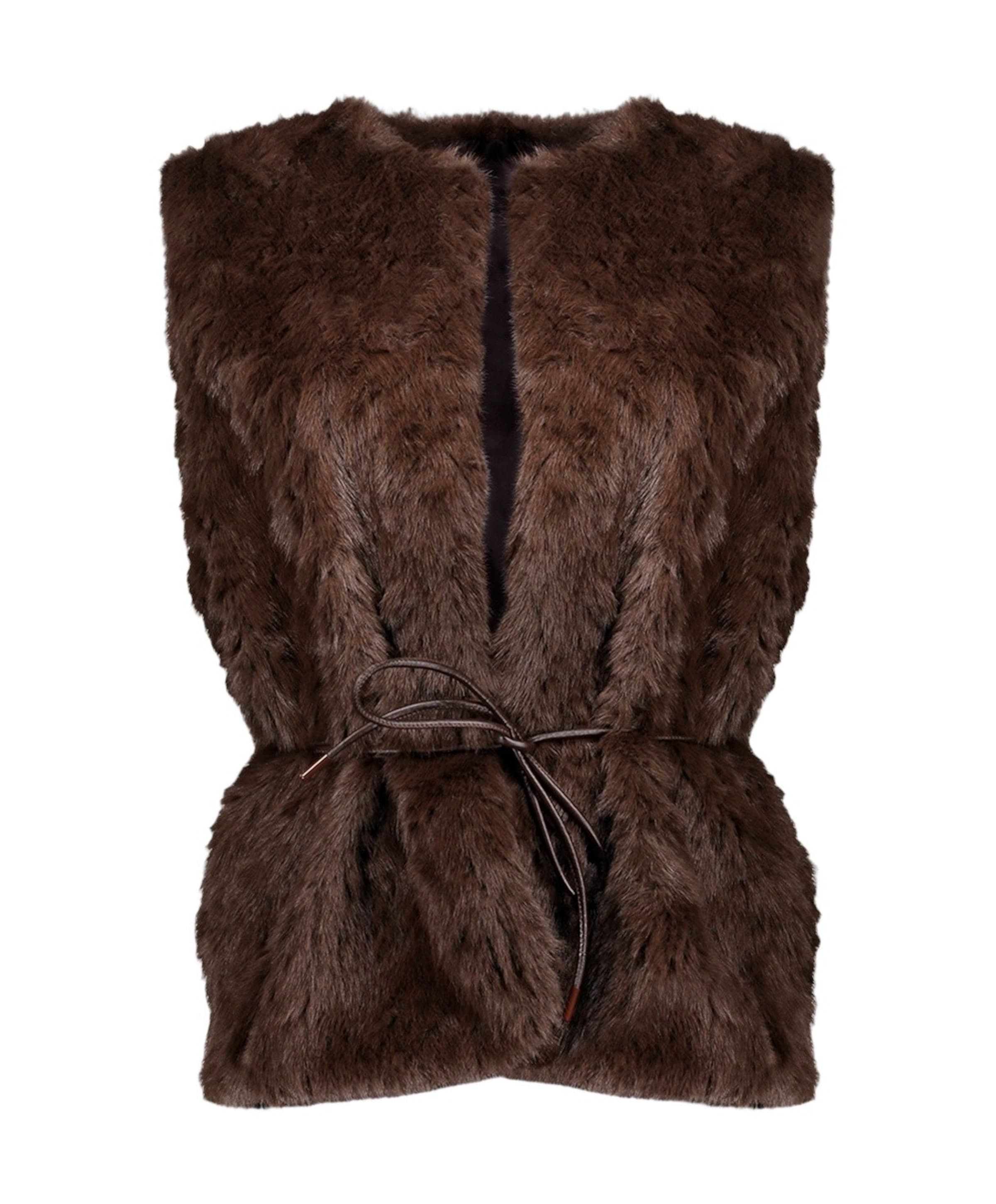Dames gilet bruin