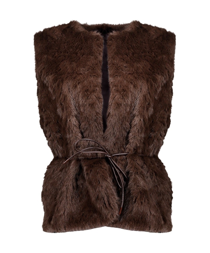 Dames gilet bruin