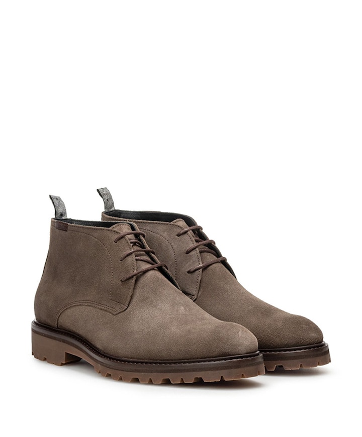 heren veterboots beige