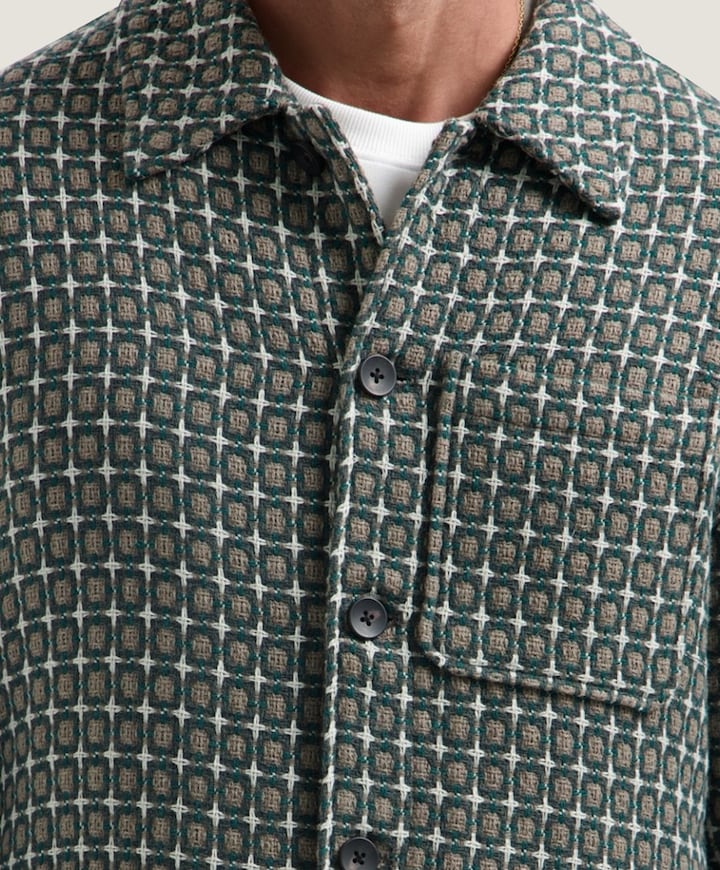 Heren overshirt bruin